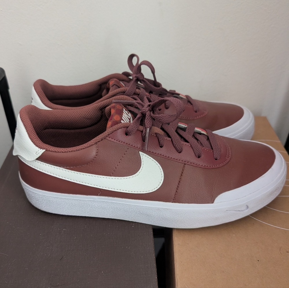 Nike Maroon and White Sneakers